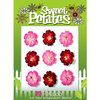 Petaloo - Sweet Petites Collection - Handmade Paper Flowers - Doubled Mulberry Delphiniums - Red and Fuschia Mix