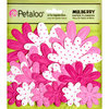 Petaloo - Flora Doodles Collection - Embossed Mulberry Flowers - Daisies - Fuschia