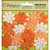 Petaloo - Flora Doodles Collection - Embossed Mulberry Flowers - Daisies - Mini - Tangerine
