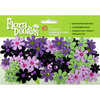 Petaloo - Flora Doodles Collection - Handmade Paper Flowers - Jeweled Florettes - Lavender Purple Green and Black, CLEARANCE