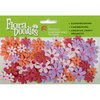 Petaloo - Flora Doodles Collection - Handmade Paper Flowers - Jeweled Florettes - Peach Fuschia Lavender and Pink, CLEARANCE