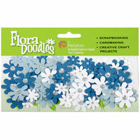 Petaloo - Flora Doodles Collection - Handmade Paper Flowers - Jeweled Florettes - Winter, CLEARANCE