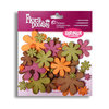 Petaloo - Flora Doodles Collection - Flowers - Fancy Foam Flowers - Green, Brown, Orange and Burgandy, CLEARANCE