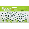 Petaloo - Flora Doodles Collection - Handmade Paper Flowers - Jeweled Poinsettias - White, CLEARANCE