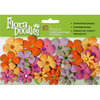 Petaloo - Flora Doodles Collection - Handmade Paper Flowers - Tye-Dyed Gypsies - Yellow Orange Fuschia and Levender, CLEARANCE