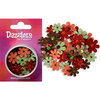 Petaloo - Dazzlers Collection - Small Glittered Florettes - Green Brown Orange and Burgundy, CLEARANCE