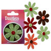 Petaloo - Dazzlers Collection - Large Glittered Florettes - Green Brown Orange and Burgundy, CLEARANCE