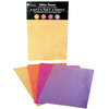 Petaloo - Glitter Paper Sheets - Yellow Orange Fuchsia and Lavendar