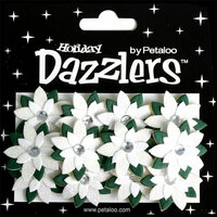 Petaloo - Dazzlers Collection - Glittered Flowers - Winter Wonderland - Poinsettia