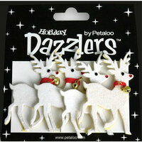 Petaloo - Dazzlers Collection - Glittered Shapes - Traditional Christmas - Reindeer