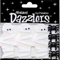 Petaloo - Dazzlers Collection - Glittered Shapes - Fall and Halloween - Mummies