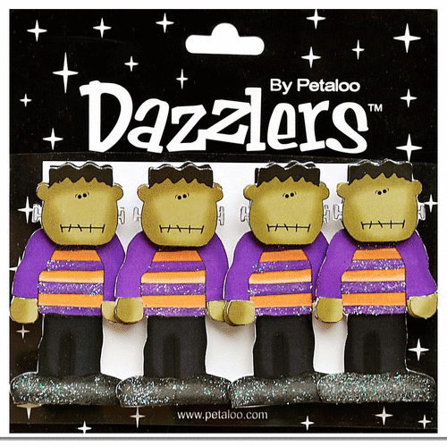 Petaloo - Dazzlers Collection - Halloween - Glittered Shapes - Frankenstein