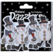 Petaloo - Dazzlers Collection - Christmas - Glittered Shapes - Charming Snowmen