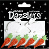 Petaloo - Dazzlers Collection - Glittered Shapes - Spring - Easter Rabbit and Carrots