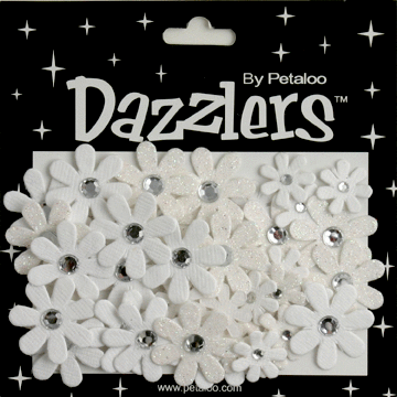 Petaloo - Dazzlers Collection - Jeweled Florettes - All White