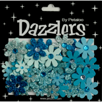 Petaloo - Dazzlers Collection - Jeweled Florettes - Teals