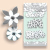 Petaloo - Celebrations Collection - Paper Flowers - Wedding Florettes - Wedding White and Silver