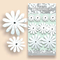 Petaloo - Celebrations Collection - Paper Flowers - Pearl Daisies - Wedding White