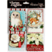 Petaloo - Vintage Dazzlers Collection - Christmas - Glittered Sticker Shapes - Seasons Greetings