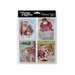 Petaloo - Vintage Dazzlers Collection - Christmas - Glittered Sticker Shapes - Victorian Santa