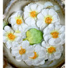Petaloo - Devon Collection - Glittered Floral Embellishments - Sweetpea - White