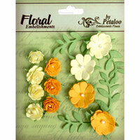 Petaloo - Devon Collection - Petites Mini Rose Clusters - Yellow and Gold