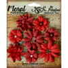 Petaloo - Darjeeling Collection - Floral Embellishments - Mini - Teastained Reds