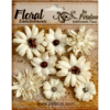 Petaloo - Darjeeling Collection - Floral Embellishments - Mini Mix - Teastained Cream