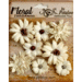 Petaloo - Darjeeling Collection - Floral Embellishments - Mini Mix - Teastained Cream