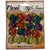 Petaloo - Darjeeling Collection - Floral Embellishments - Petites - Blue Eggplant and Brown