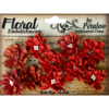 Petaloo - Darjeeling Collection - Floral Embellishments - Dahlias - Teastained Reds