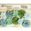 Petaloo - Darjeeling Collection - Floral Embellishments - Dahlias - Cottage Blue