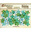 Petaloo - Darjeeling Collection - Floral Embellishments - Mini Pearl Daisies - Cottage Blue