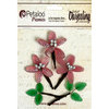 Petaloo - Darjeeling Collection - Glass Flower with Leaves - Rose