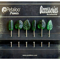 Petaloo - Darjeeling Collection - Glass Ornament Pins - Green
