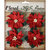 Petaloo - Darjeeling Collection - Floral Embellishments - Medium - Poinsettias - Red