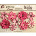 Petaloo - Printed Darjeeling Collection - Floral Embellishments - Wild Blossoms - Medium - Fuchsia