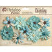 Petaloo - Printed Darjeeling Collection - Floral Embellishments - Wild Blossoms - Medium - Aqua