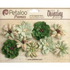 Petaloo - Printed Darjeeling Collection - Floral Embellishments - Wild Blossoms - Medium - Soft Green