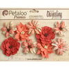 Petaloo - Printed Darjeeling Collection - Floral Embellishments - Wild Blossoms - Medium - Paprika