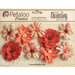 Petaloo - Printed Darjeeling Collection - Floral Embellishments - Wild Blossoms - Medium - Paprika