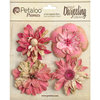 Petaloo - Printed Darjeeling Collection - Floral Embellishments - Wild Blossoms - Large - Fuchsia