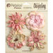 Petaloo - Printed Darjeeling Collection - Floral Embellishments - Wild Blossoms - Large - Pink