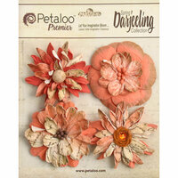 Petaloo - Printed Darjeeling Collection - Floral Embellishments - Wild Blossoms - Large - Paprika