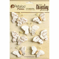 Petaloo - Printed Darjeeling Collection - Wild Butterflies - White
