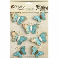 Petaloo - Printed Darjeeling Collection - Wild Butterflies - Aqua