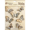 Petaloo - Printed Darjeeling Collection - Wild Butterflies - Soft Grey