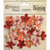 Petaloo - Printed Darjeeling Collection - Floral Embellishments - Mini - Paprika