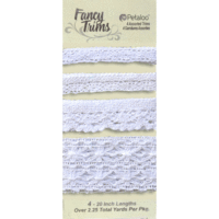 Petaloo - Printed Darjeeling Collection - Trim - Crochet Lace - White - 2.25 Yards