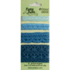 Petaloo - Flora Doodles Collection - Fancy Trims - Crochet Lace - Blue